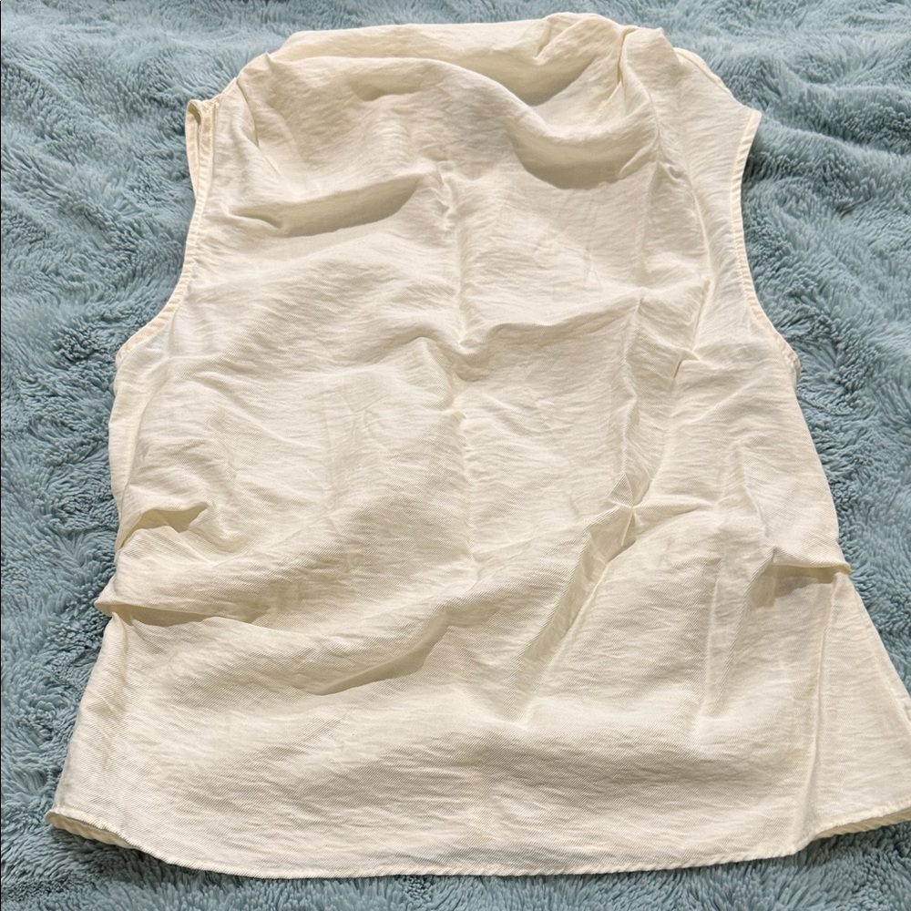 Topshop Off-White Sleeveless Top